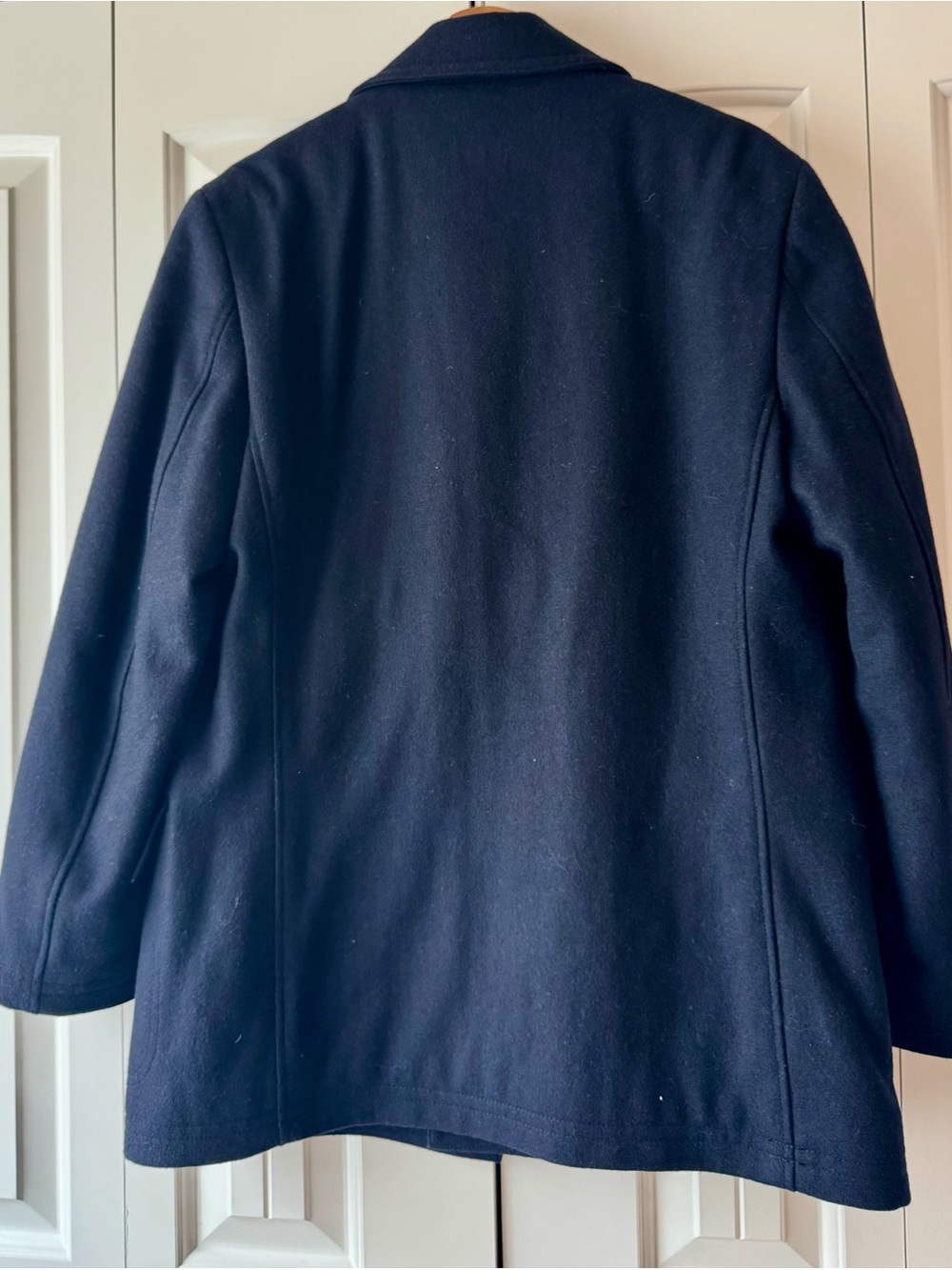 Ralph Lauren Navy Double-Breasted Wool Peacoat - Picture 2 of 2